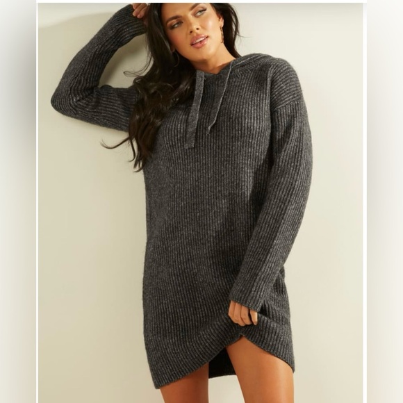 GUESS hoodie sweater dress-medium NWT - Picture 1 of 10